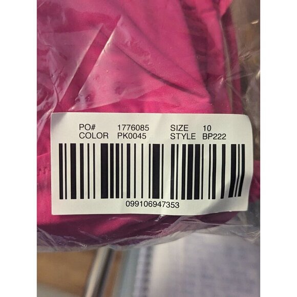 J. Crew Pink Fushia One Piece Swim Suit Ruched Ruffle V Neck Women's 10 (862) - Picture 5 of 6